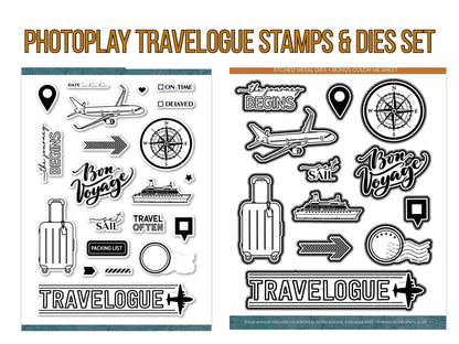 Photoplay TRAVELOGUE Stamps &amp; Dies Set