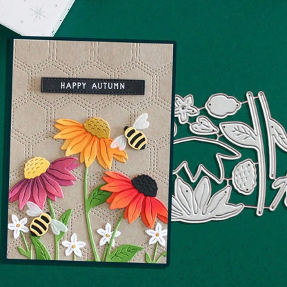 Craft Cutting FLOWERS &amp; BEES Metal Dies 11pc