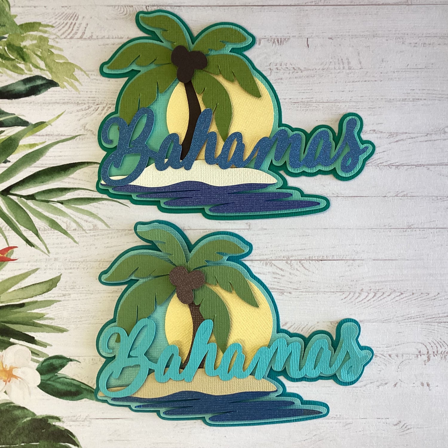 BAHAMAS Travel 3D Scrapbook Die Cut Embellishment