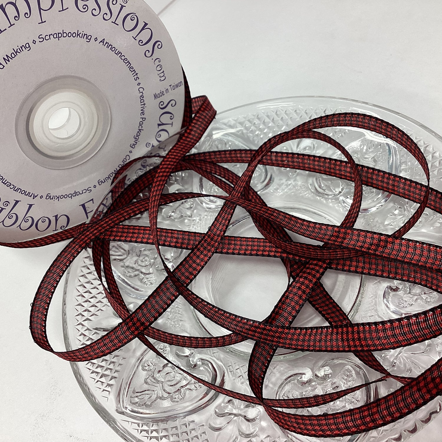 Creative Impressions 1/4” MINI CHECK GINGHAM Ribbon Trim 1 yard and