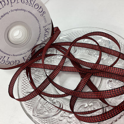 Creative Impressions 1/4” MINI CHECK GINGHAM Ribbon Trim 1 yard and
