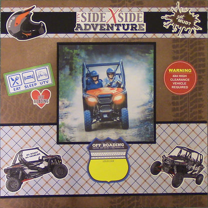 ATV ADVENTURE Kit 3pc Scrapbook Papers Stickers