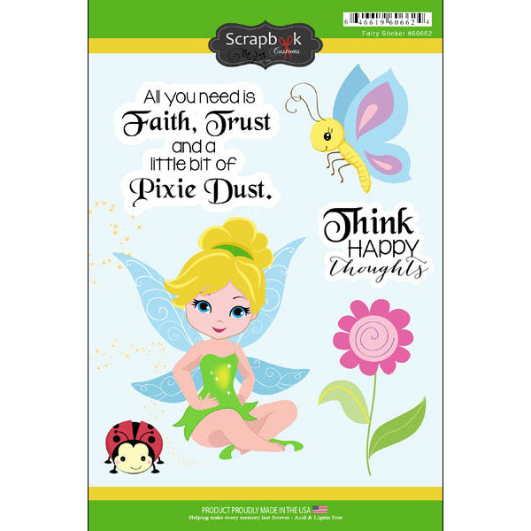 FAIRY HOUSE Tinkerbell 12”X12” Scrapbook Kit Princess Disney 3pc