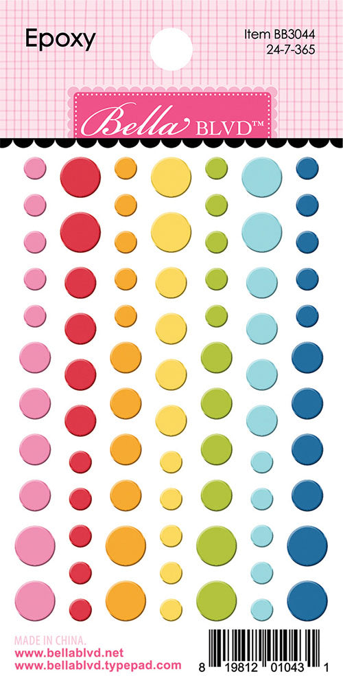 Bella Blvd 24-7-365 Epoxy Stickers 66pc