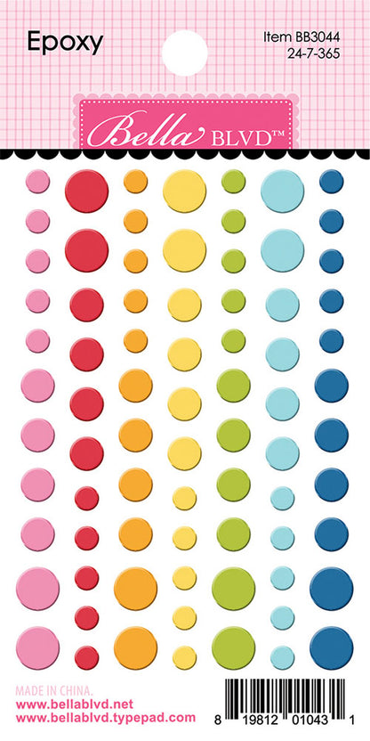 Bella Blvd 24-7-365 Epoxy Stickers 66pc