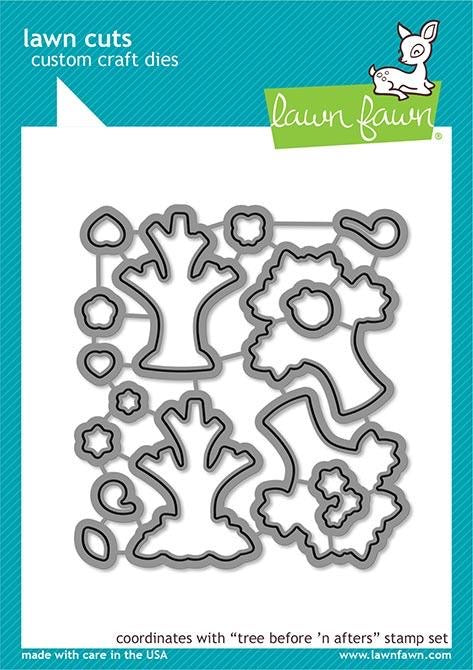 Lawn Fawn TREE BEFORE ‘N AFTERS Stamp &amp; Die Set