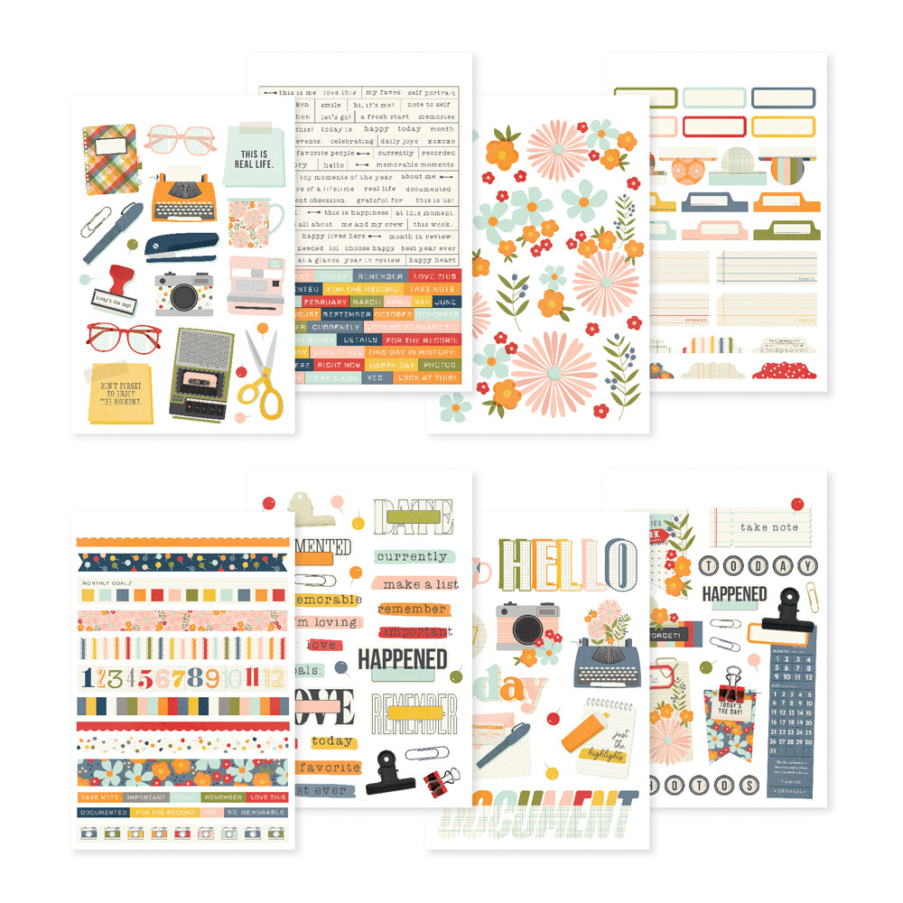 Simple Stories FOR THE RECORD Sticker Book 243pc