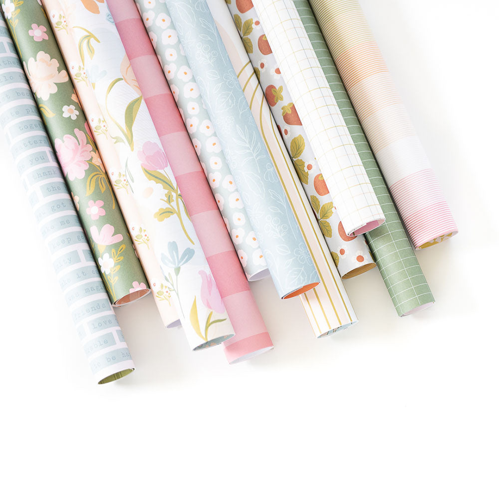 Pinkfresh Studio LOVELY BLOOMS 12x12 Scrapbook Paper Pack