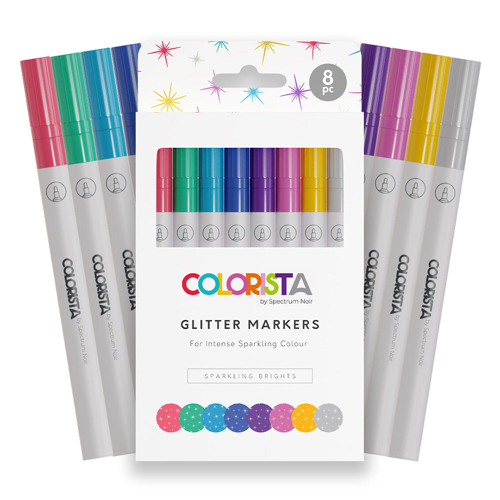 Colorista by Spectrum Noir SPARKLING BRIGHTS Glitter Markers