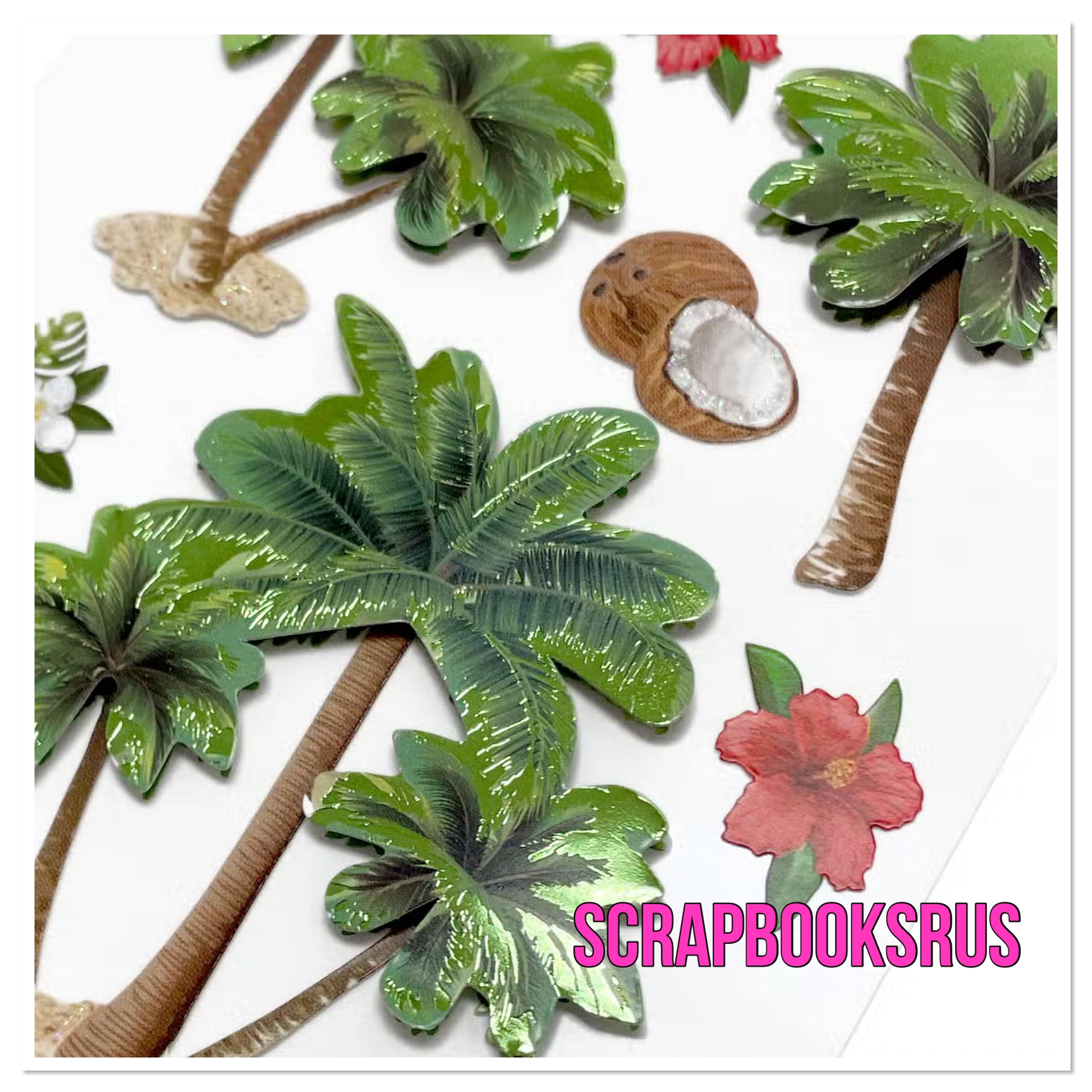 Paper House PALM TREES 3D Stickers 15pc