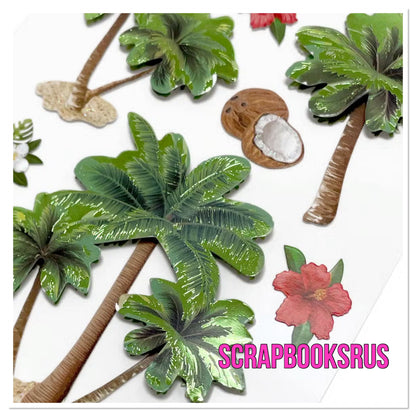 Paper House PALM TREES 3D Stickers 15pc