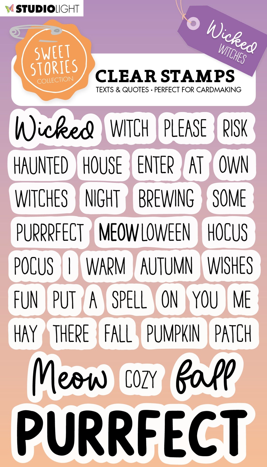 Studio Light Sweet Stories WICKED WITCHES Clear Stamps