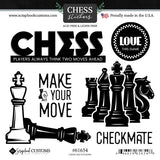 Scrapbooksrus CHESS KIT 12"x12" Scrapbook Paper Stickers 3pc