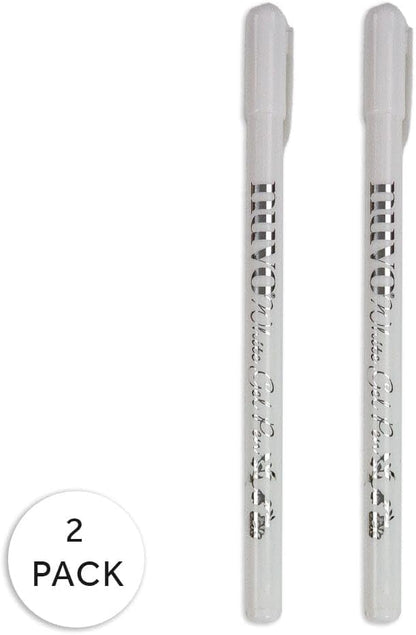 Nuvo WHITE Gel Pens 2pc