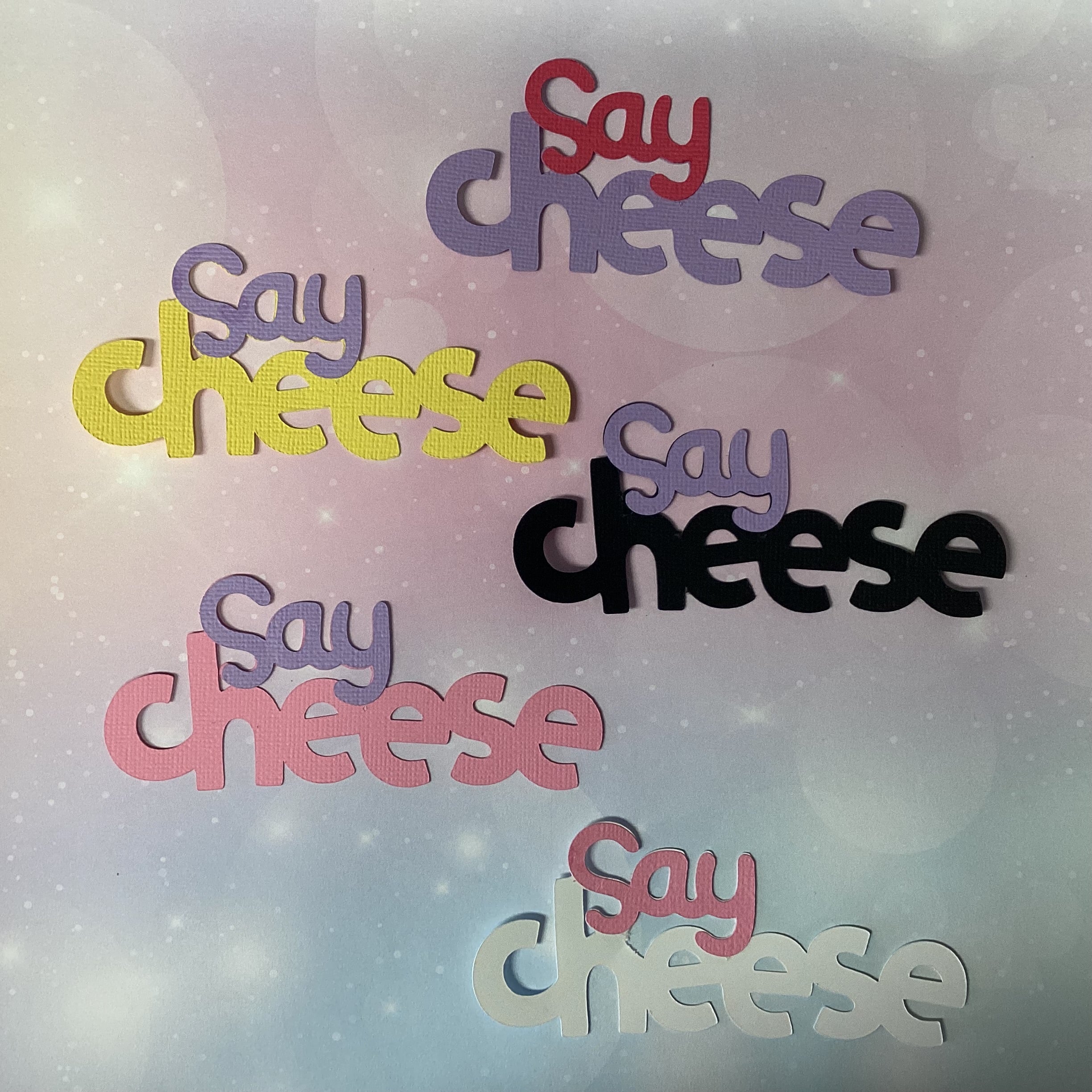 SAY CHEESE Title Scrapbook DieCut Embellishment