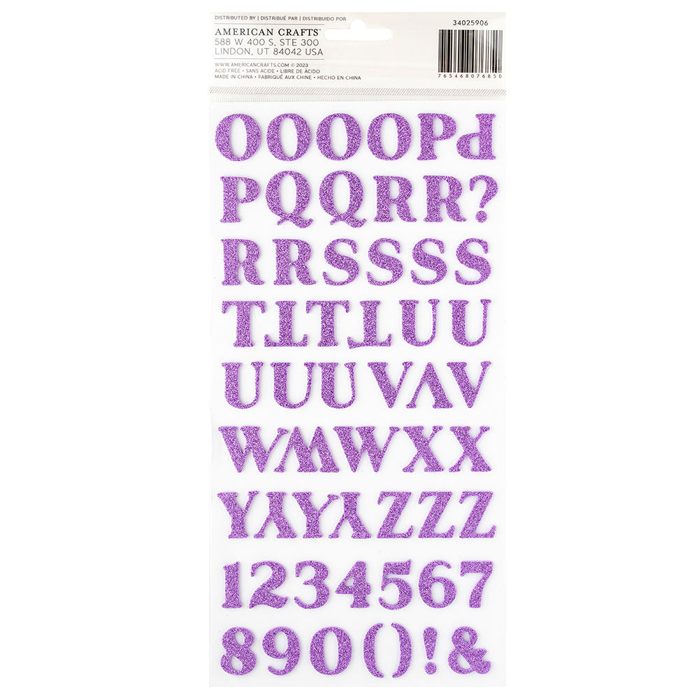 Thickers DREAMER Glitter Foam Alphabet Stickers