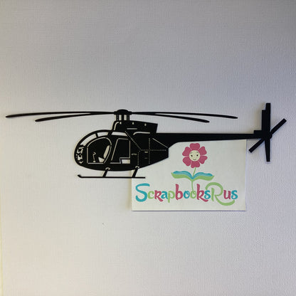 Laser Cuts HELICOPTOR Black Diecut