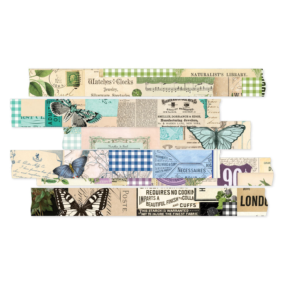 Simple Stories SIMPLE VINTAGE ESSENTIALS Color Palette Cool Washi Tape 6Rolls
