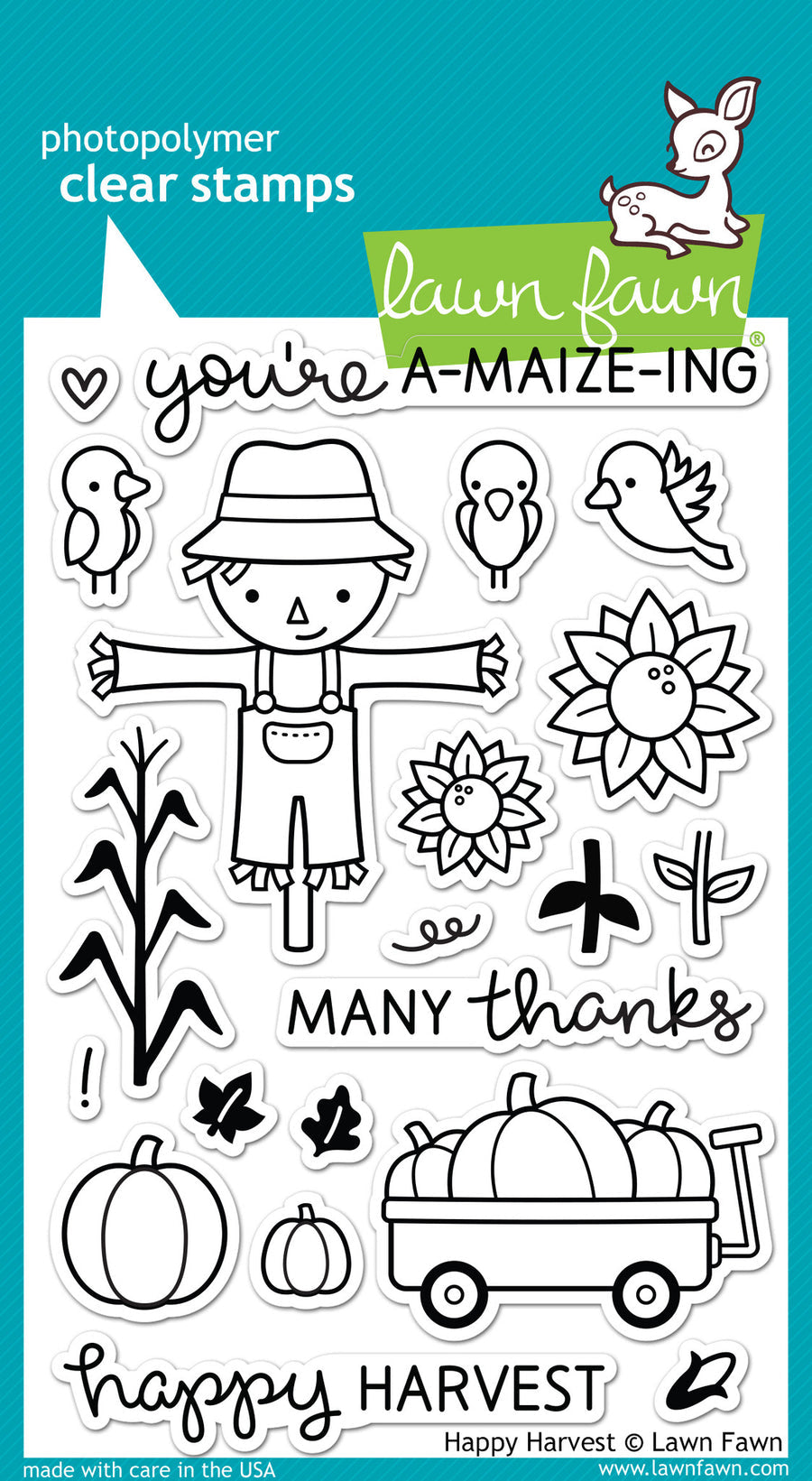 Lawn Fawn HAPPY HARVEST Stamp &amp; Die Set