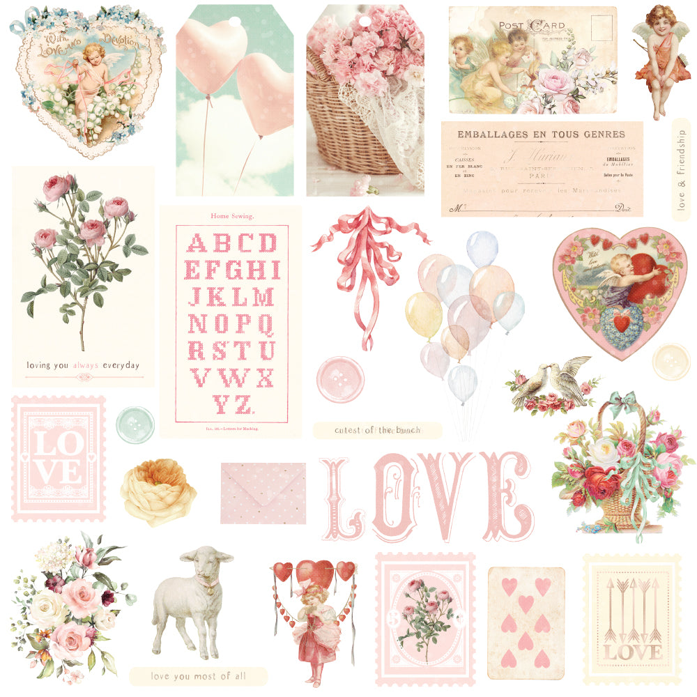 Prima MAGIC LOVE Ephemera 29pc