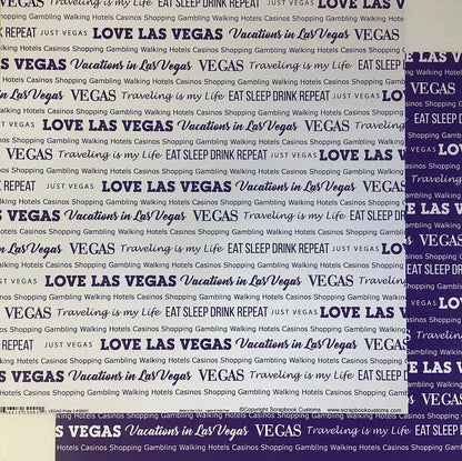 VEGAS PRIDE 2 12X12 Scrapbook Paper Scrapbook Customs