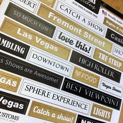 Scrapbook Customs VEGAS STICKERS 6X6 Wordbit Sticker 25pc