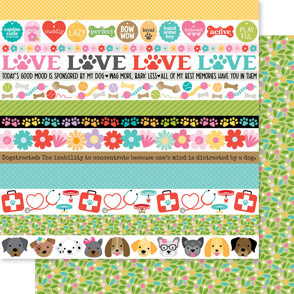 Bella Blvd BOW WOW 12&quot;X12&quot; Scrapbook Paper