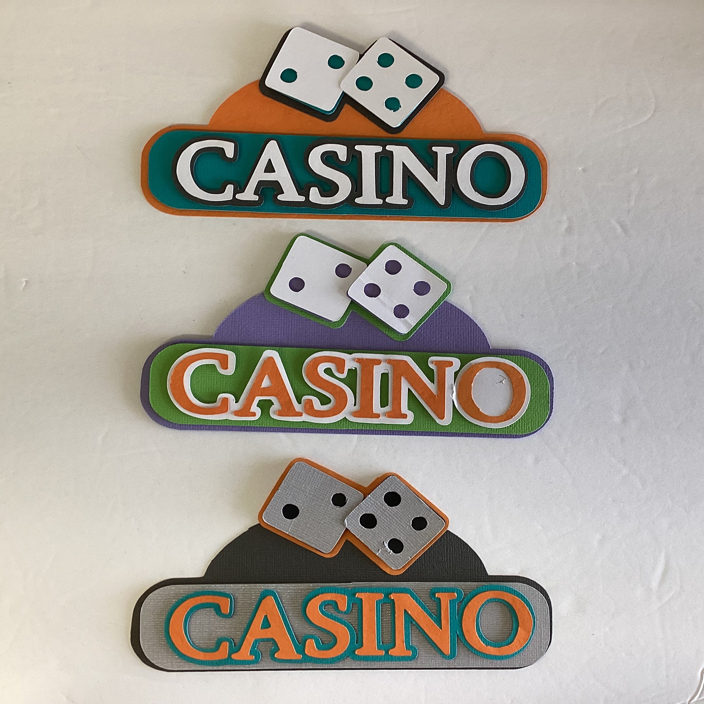 CASINO Vegas Scrapbook Die Cuts