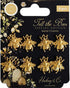 Craft Consortium TELL THE BEES Bumblebee Metal Charms 8pc