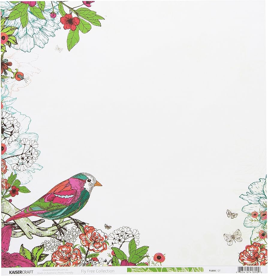 Kaisercraft Fly Free QT 12&quot;X12&quot; Scrapbook Paper