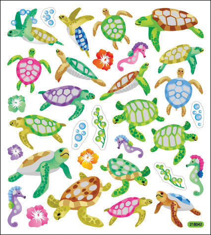 Sticker King SEA TURTLES Foil Stickers 32pc