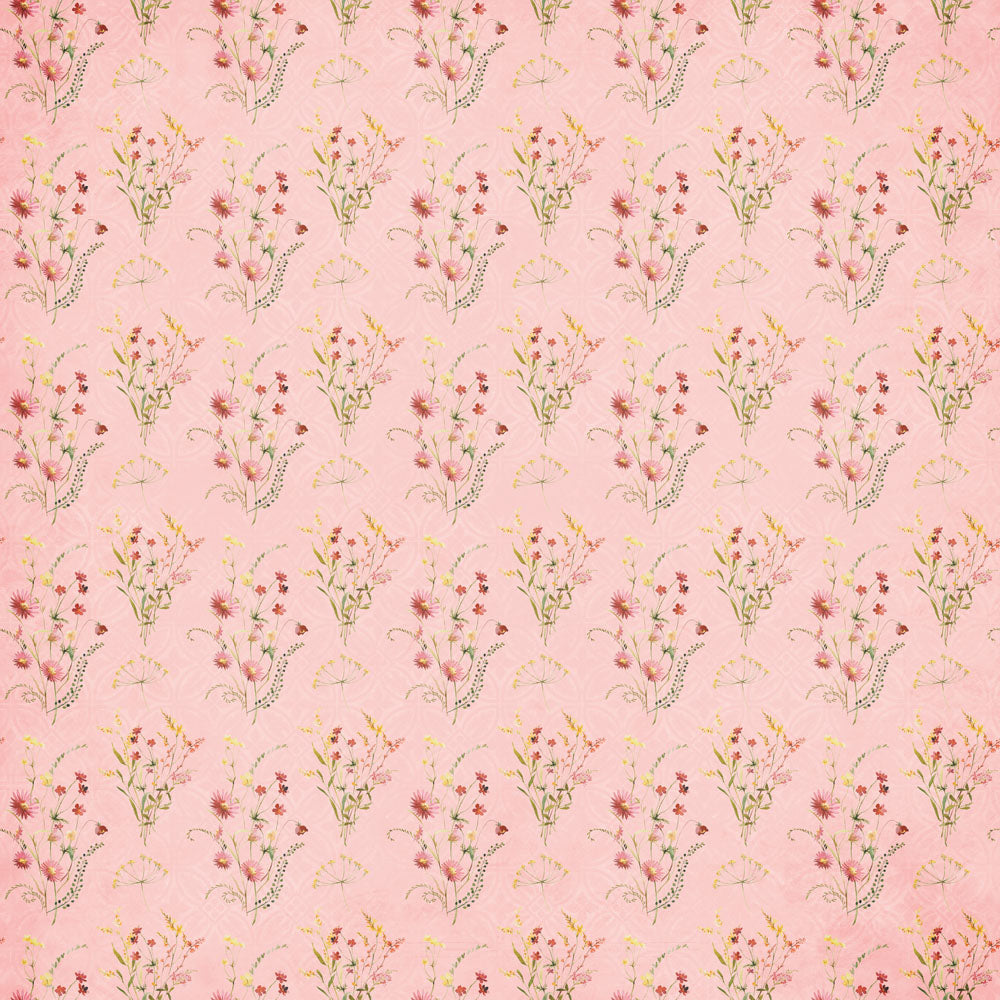 Simple Stories SIMPLE VINTAGE MEADOW FLOWERS Seeds of Kindness 12”X12” Scrapbook Paper