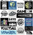 Reminisce LET’S PLAY VOLLEYBALL 12"X12" DieCut Stickers 18pc