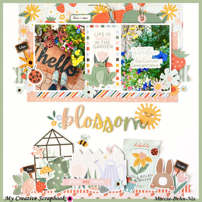 Pebbles SUNNY BLOOMS Cardstock Stickers 77pc