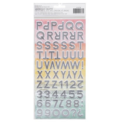 Thickers HAPPY DAY Black Puffy Letter Stickers