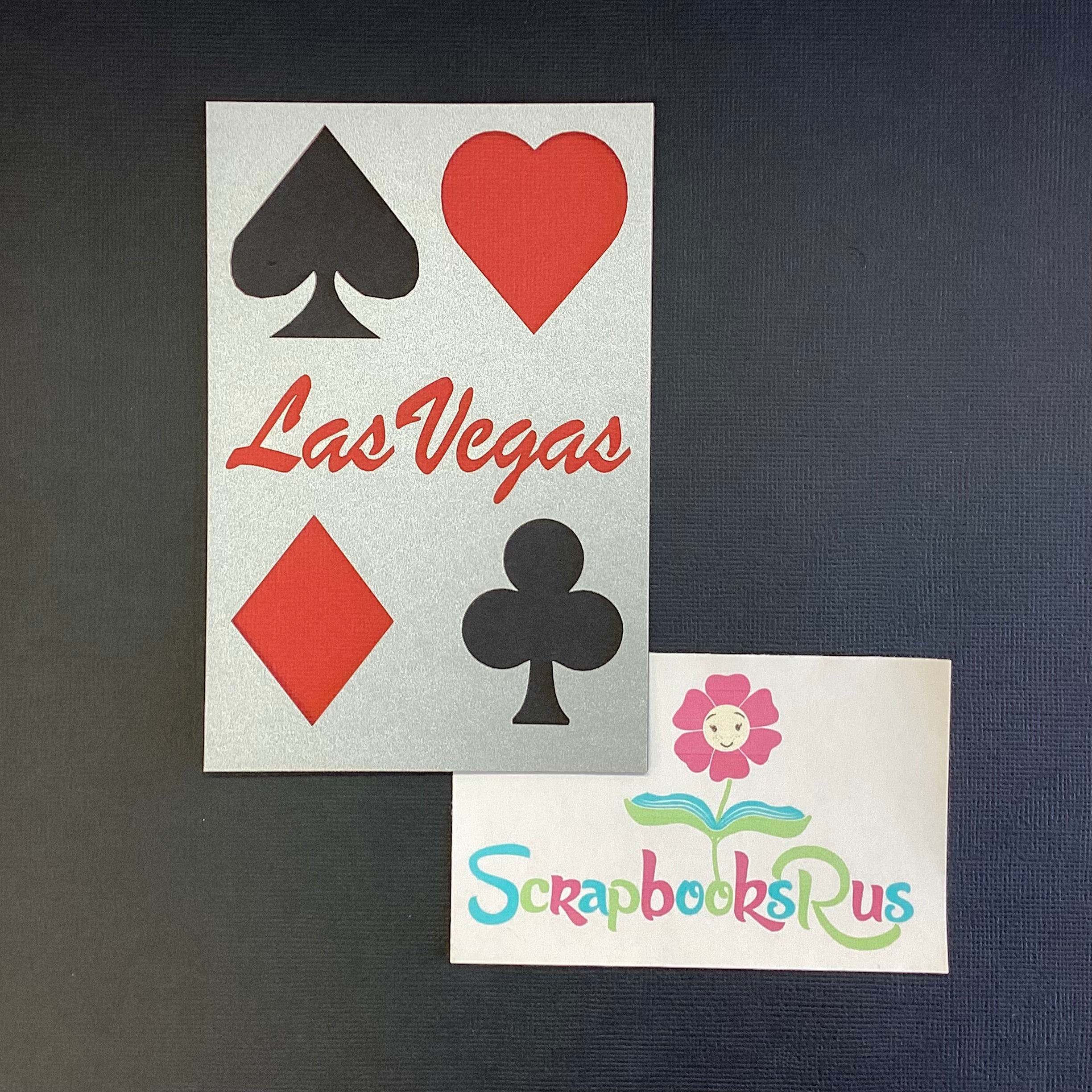 Laser Cut LASVEGAS PLAYING CARD Diecut Embellishment