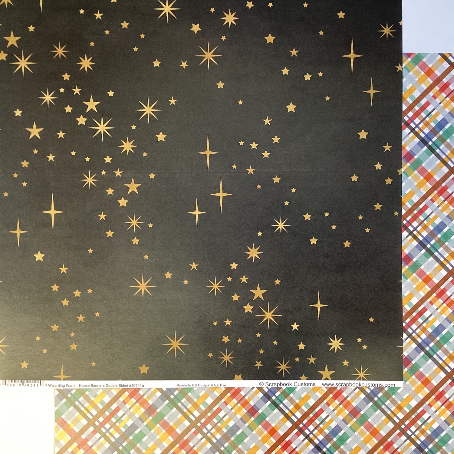 Wizarding World HOUSE BANNERS DS 12X12 Scrapbook Customs Sheet