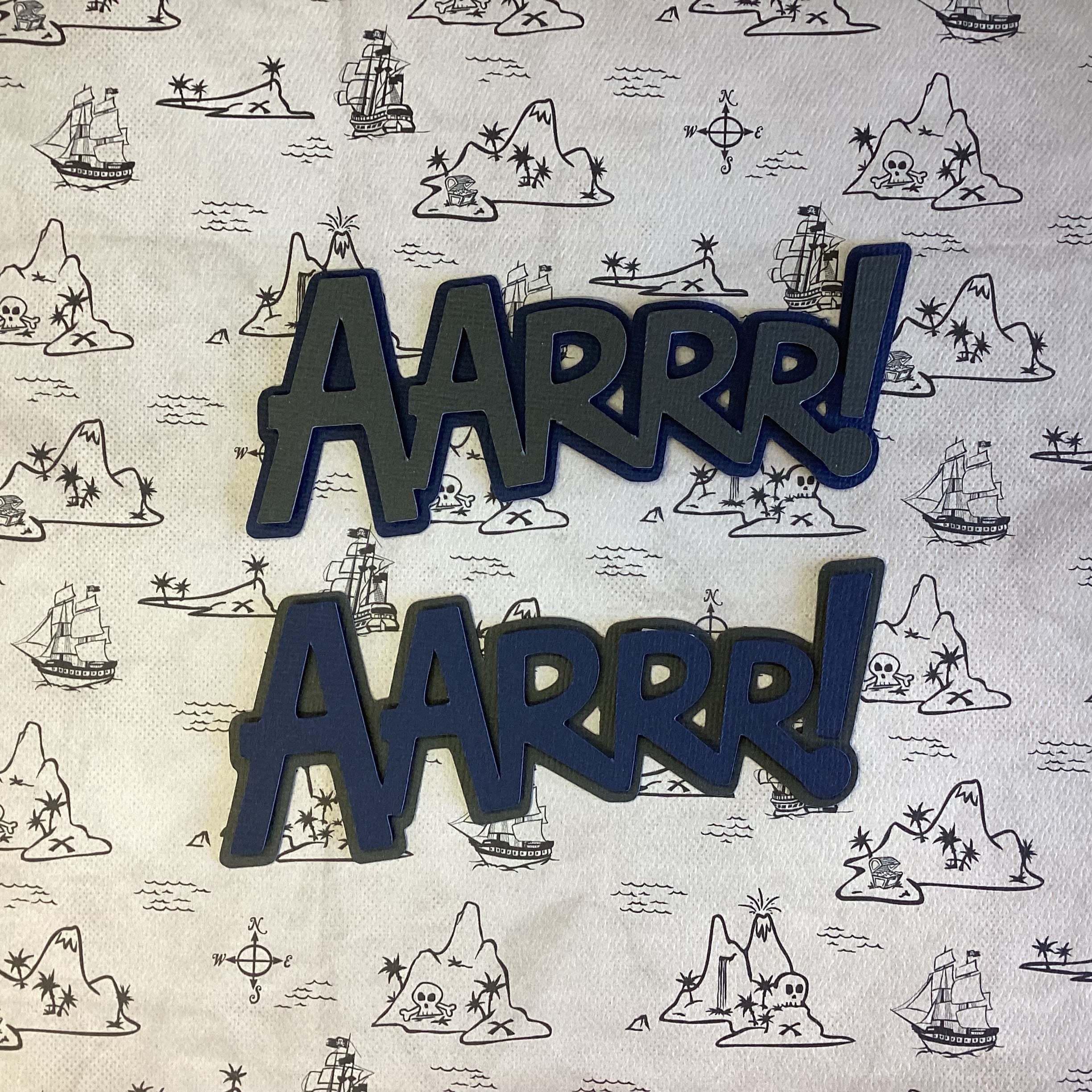 AARRR! Pirate Diecut 3D Scrapbook Die Cut Embellishment