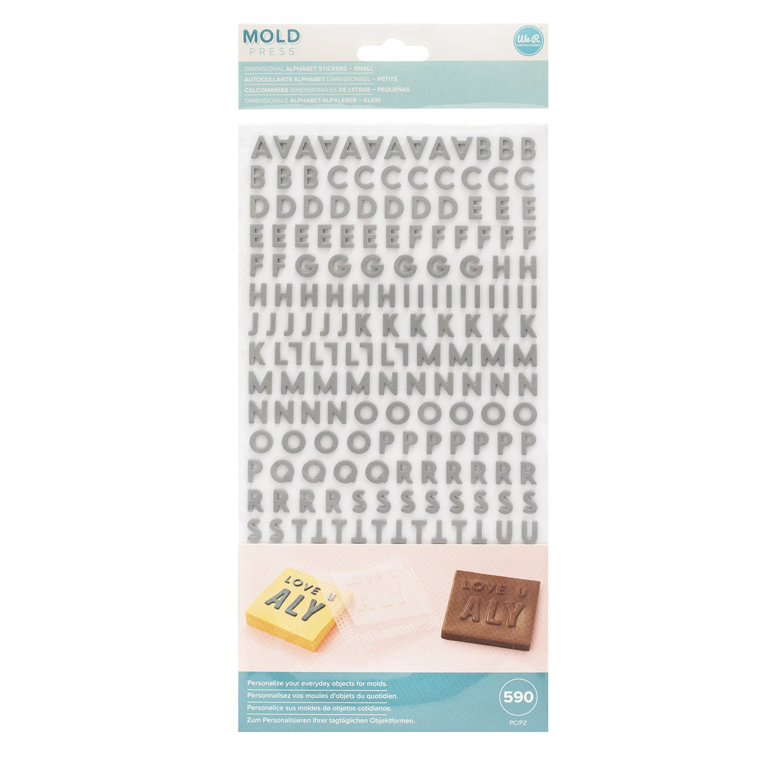 We R Memory Keepers MOLD PRESS Dimensional Alphabet Stickers