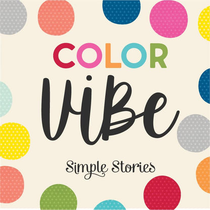 Simple Stories COLOR VIBE BOLDS ZigZag &amp; Dots Scrapbook Paper
