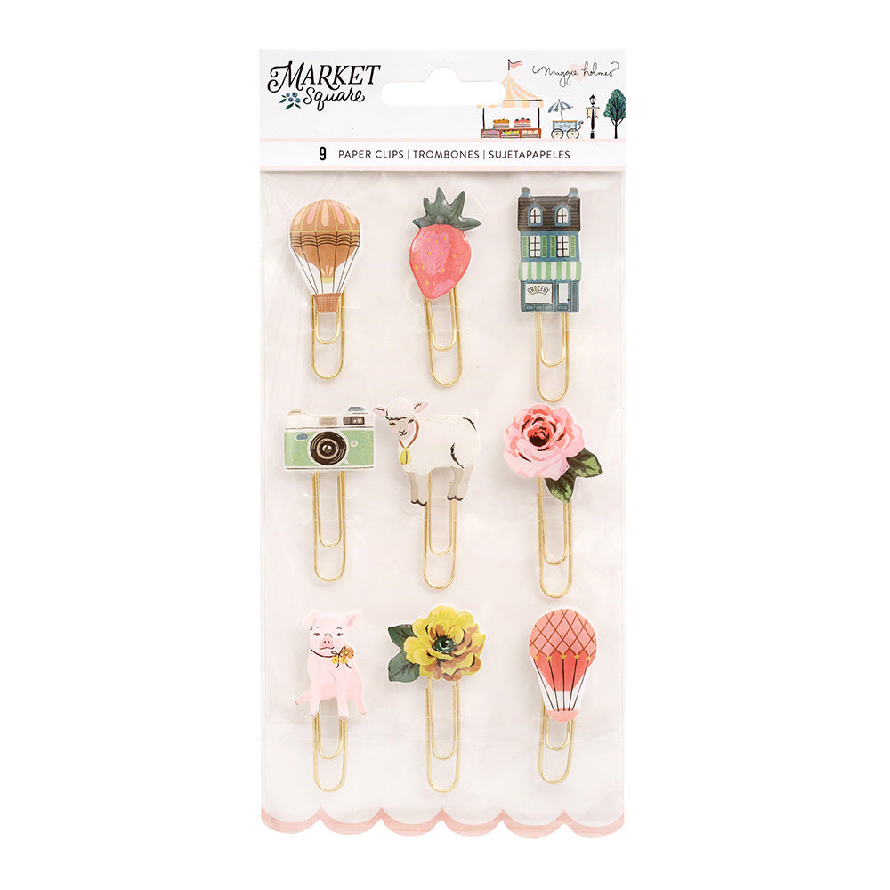 Maggie Holmes MARKET SQUARE Epoxy Paper Clips 9pc