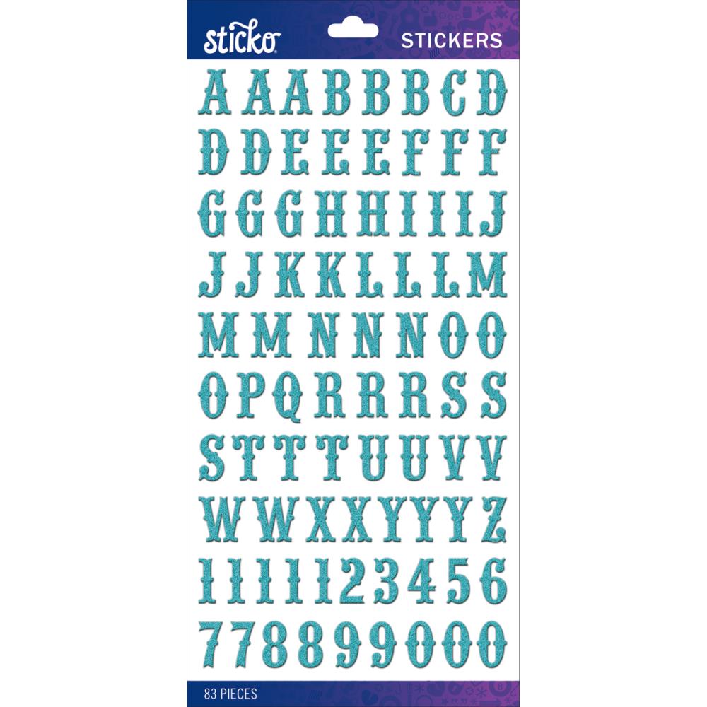 Sticko GLITTER CARNIVAL Small Alphabet Stickers 83pc