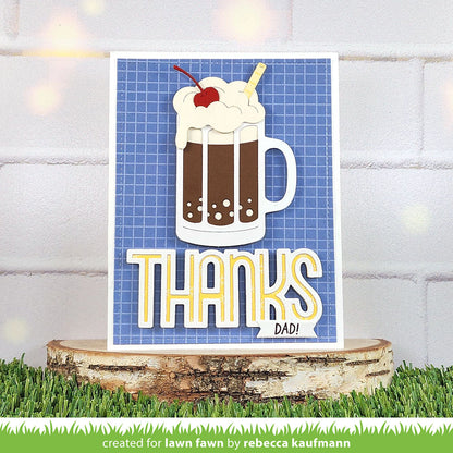 Lawn Fawn Lawn Cuts BUILD A DRINK ROOT BEER ADD-ON Custom Craft Dies 5pc