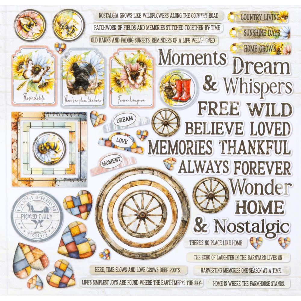 49 and Market WHISPERING WAY Chipboard Assortment 58pc