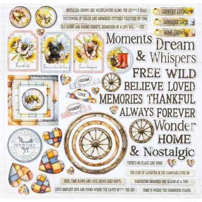 49 and Market WHISPERING WAY Chipboard Assortment 58pc
