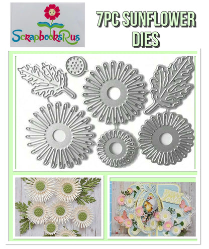 Scrapbooksrus Metal Craft Dies SUNFLOWER 7pc