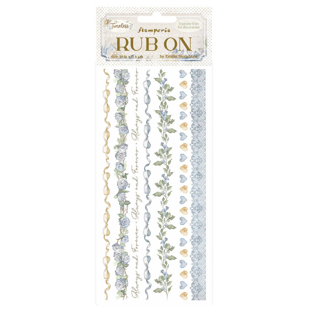 Stamperia Timeless STRIPES RUB ON Rubon Sheet