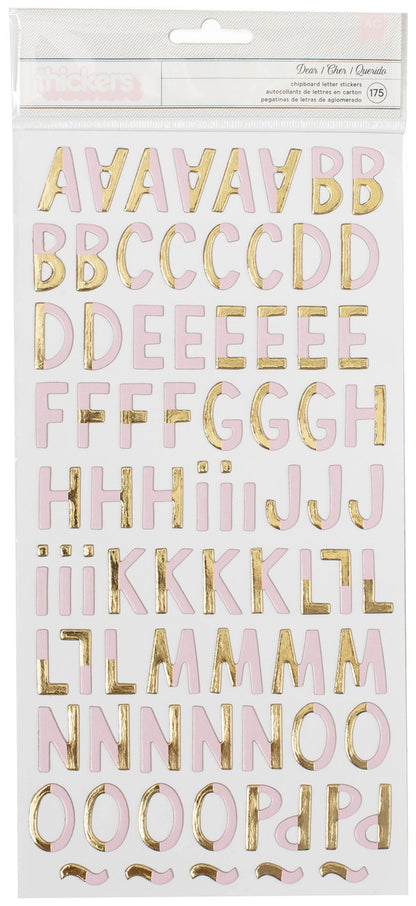 Thickers Crate Paper Cute Girl DEAR Foil Letter Stickers