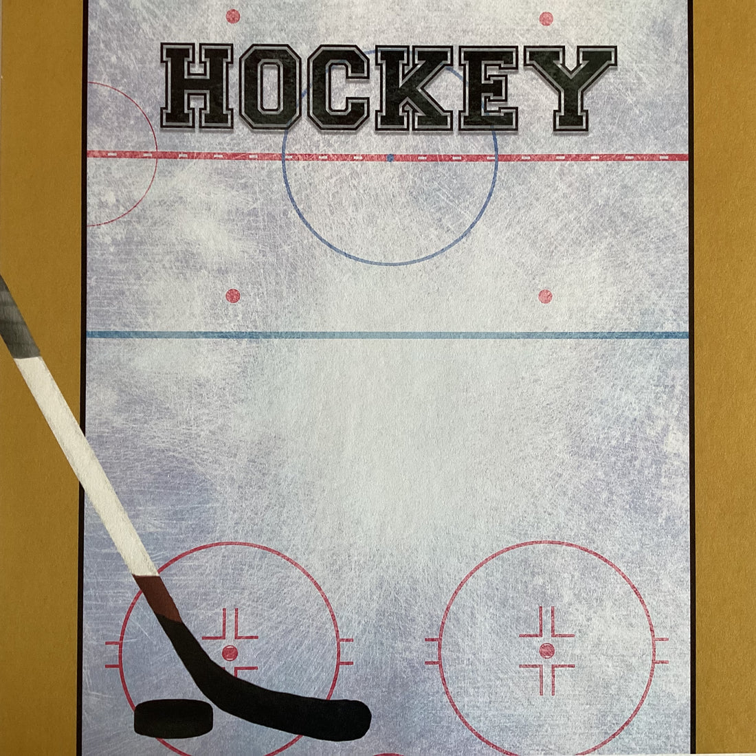 Scrapbook Customs HOCKEY WATERCOLOR 12"X12" Paper