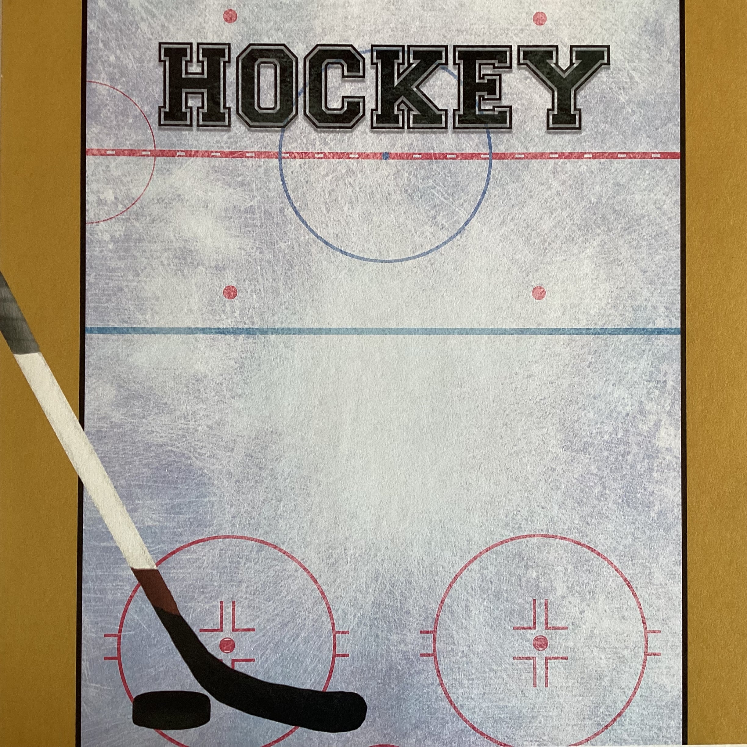 Scrapbook Customs HOCKEY WATERCOLOR 12&quot;X12&quot; Paper